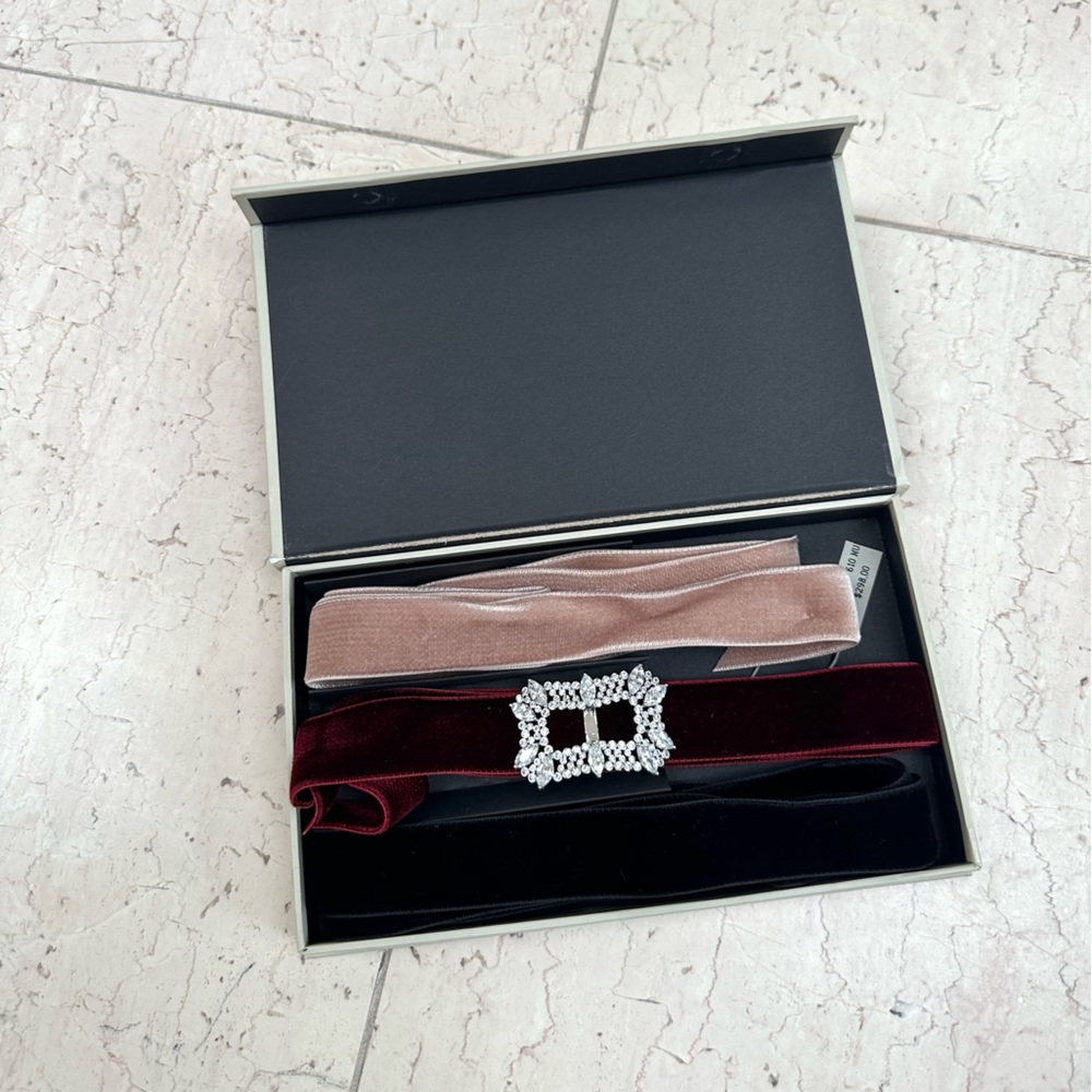 Fallon Jewelry Set of 3 Velvet Choker with Crystal Buckle - Picture 5 of 16